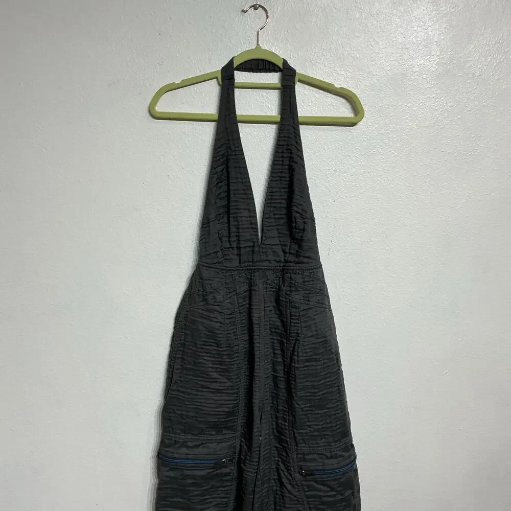 Free People Gray Huddle Up Jumpsuit Sz S